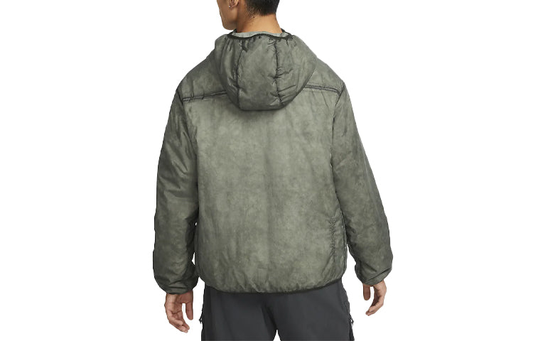 Men's Nike ACG Therma-FIT ADV Rope De Dope Solid Color Zipper Hooded Long Sleeves Green Jacket DJ1257-320