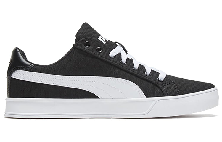 PUMA Smash Vulc Canvas 'Black White' 374754-02