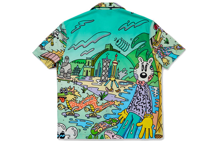 Li-Ning x Steven Harrington Loose Fit Shirts 'Green Multi' ASHR137-1