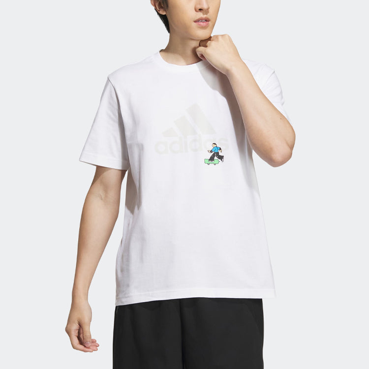 adidas Graphic Logo T-Shirts 'White' IA8156