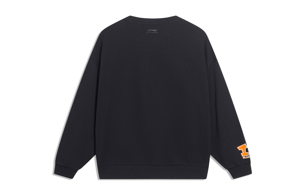 Li-Ning Hoops Cartoon Graphic Sweatshirt 'Black' AWDT553-2