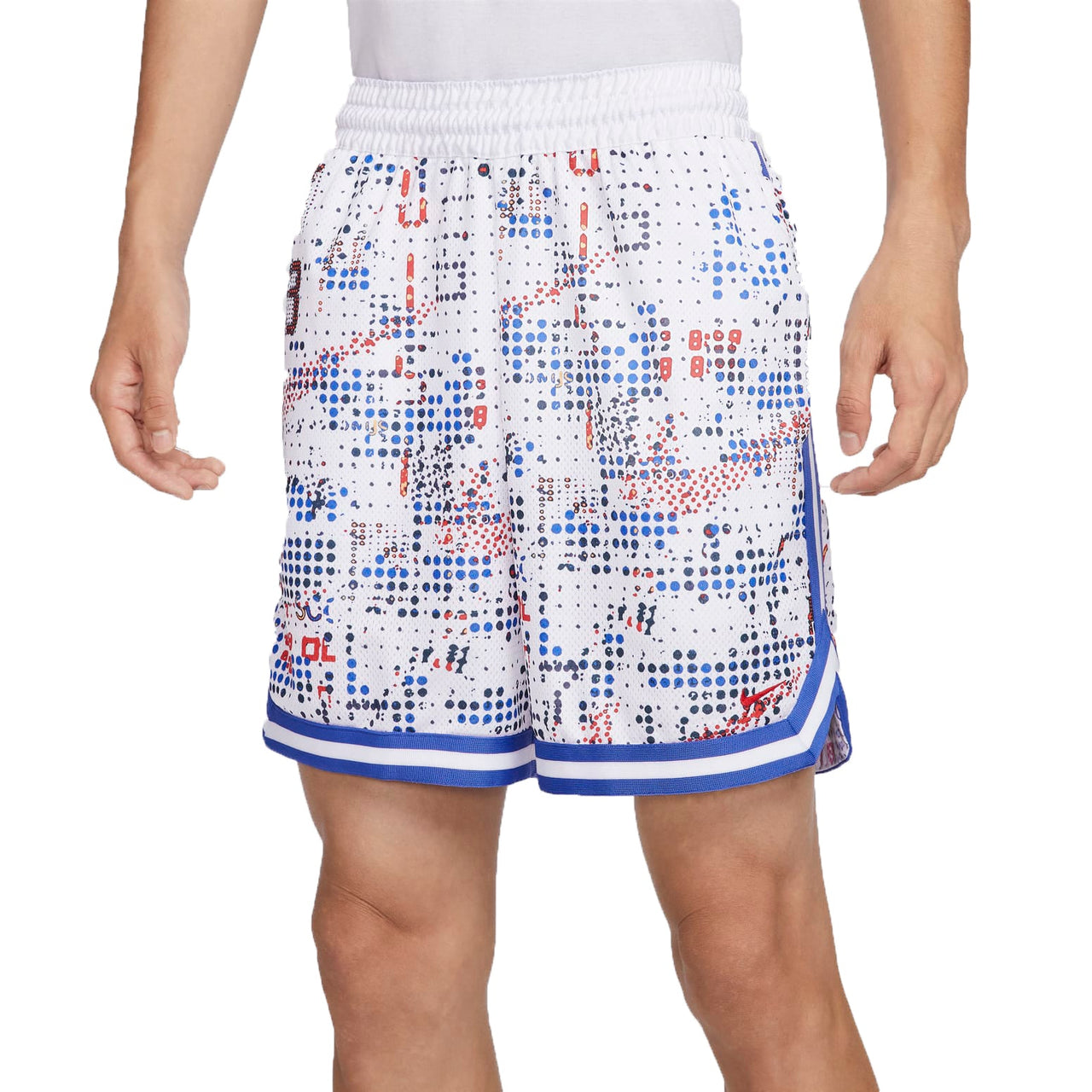 Nike DNA Dri-FIT Basketball Shorts Asia Sizing 'White Multi-Color' FZ0686-100