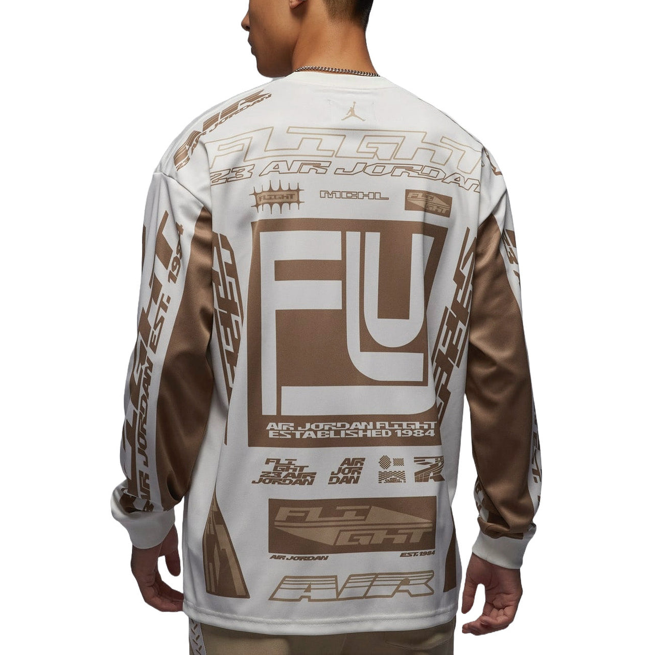 Air Jordan MVP Graphic Sweatshirt Asia Sizing 'Sail Brown' FV7240-133