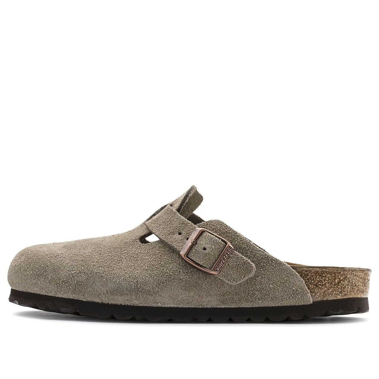 Birkenstock Boston Suede Leather Sandals 'Taupe' 0060461