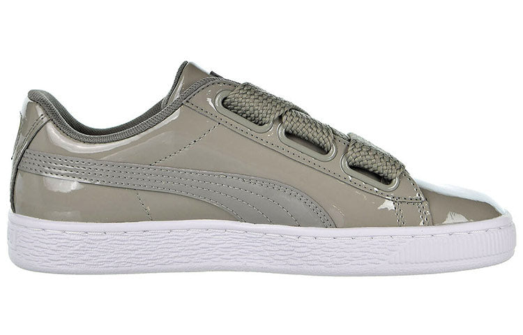 (WMNS) PUMA Basket Heart Patent Silver/Grey 363073-12