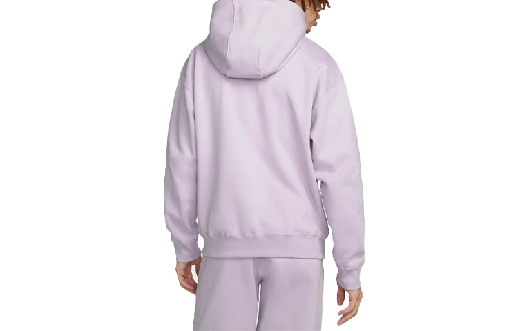 Men's Nike Small Logo Loose Long Sleeves Pullover Hooded Sports Purple CV0552-530