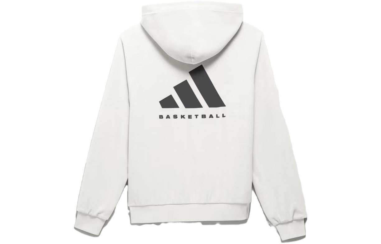 adidas Originals One Basketball Unisex Velour Hoodie 'White' IA3457