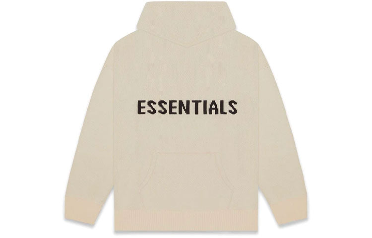 Fear of God Essentials FW20 Knit Logo Hoodie 'Khaki' FOG-FW20-335