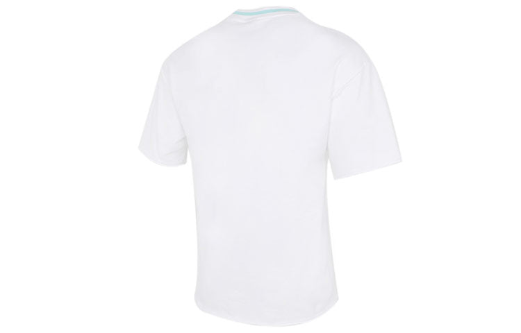 PUMA Logo Loose Sports Round Neck Short Sleeve White 845861-02