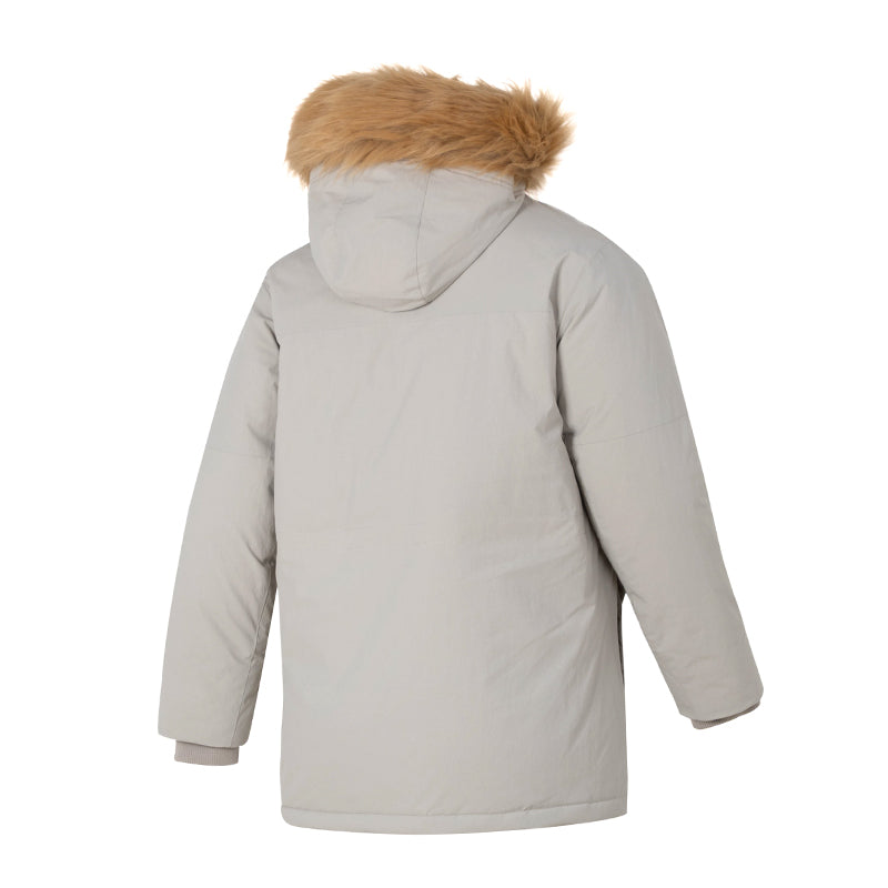 New Balance Warm Hooded Down Jacket 'Grey Brown' AMJ34323-SEN