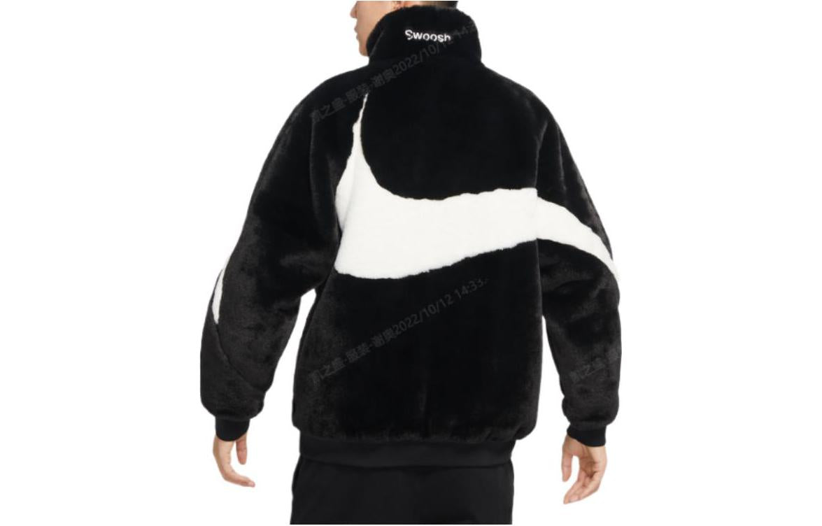 Nike Big Swoosh Fur Jacket 'Black' FB7664-010