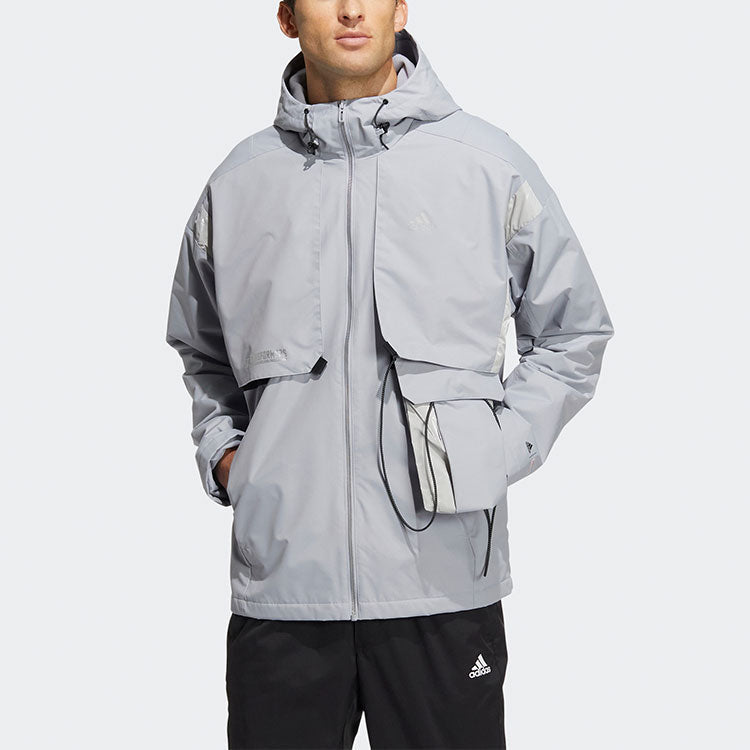 adidas x Transformers Crossover limited TF Turf Jacket 22 Solid Color hooded track Jacket Gray HM7465