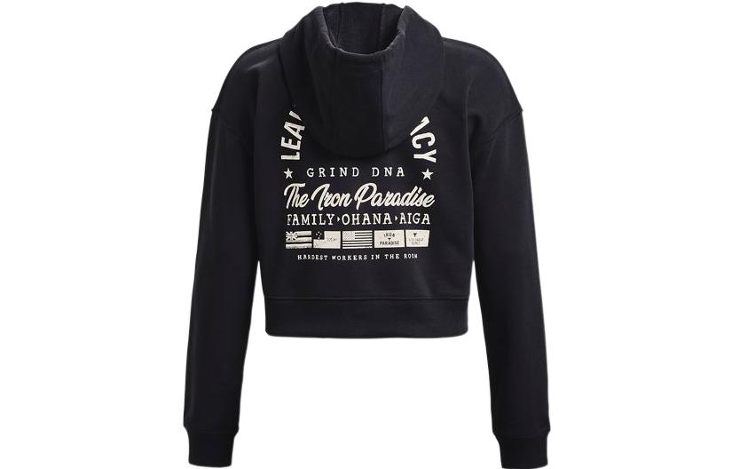 (WMNS) Under Armour Project Rock Heavyweight Terry Family Full-Zip Jacket 'Black' 1379002-001