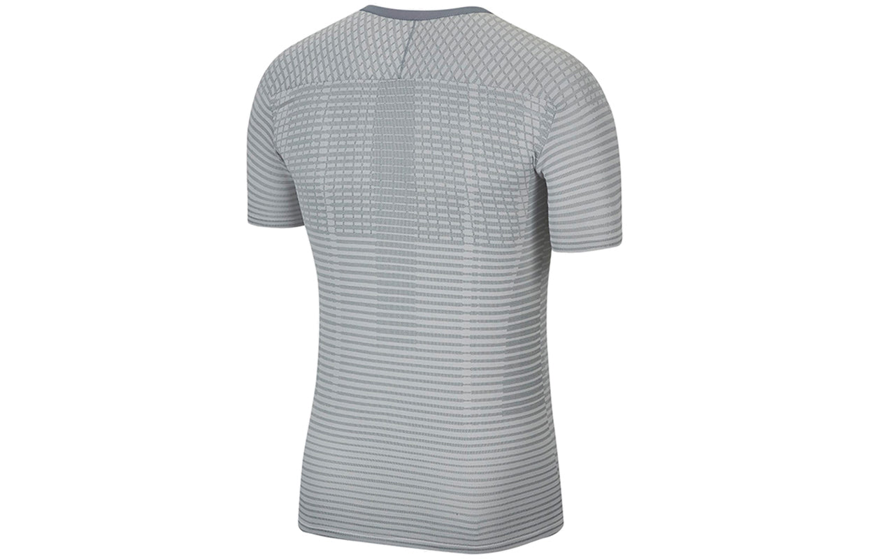 Nike Techknit Ultra Casual Sports Round Neck Short Sleeve light grey CJ5345-084