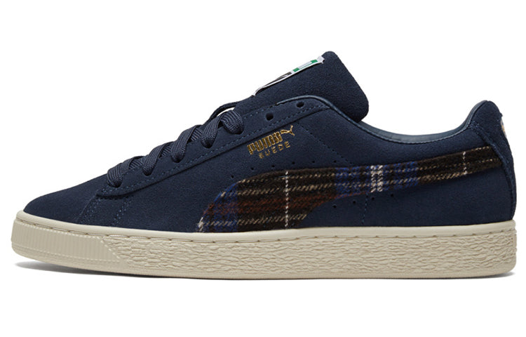 PUMA Unisex Suede Classic Flannel Sneakers Blue 384605-02