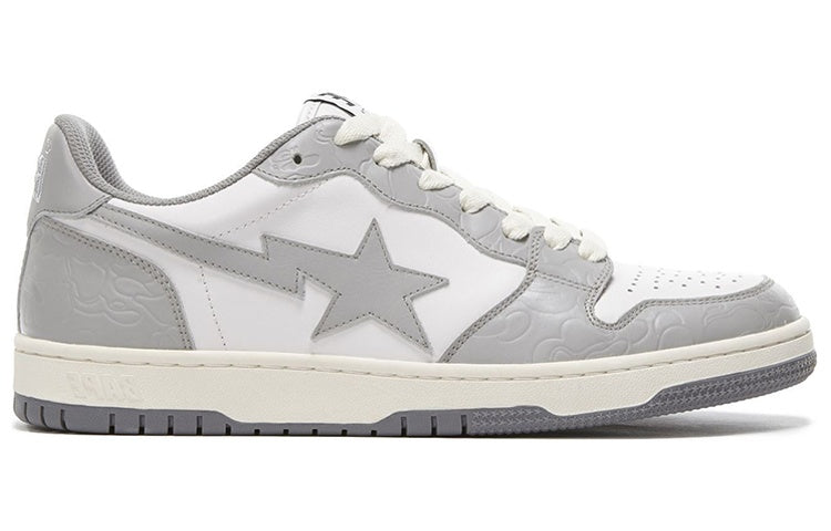 A Bathing Ape Court Sta Low 'White Gray' 1G70-191-033