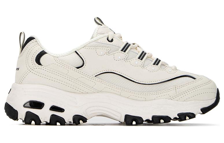 (WMNS) Skechers D'LITES 1.0 'White' 896184-NTBK