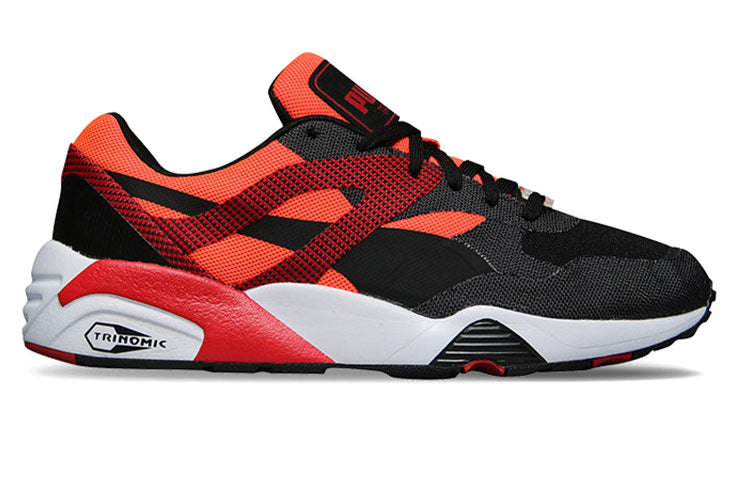 PUMA R698 Progressive Lace Up Running Shoes Black/Yellow 362046-01