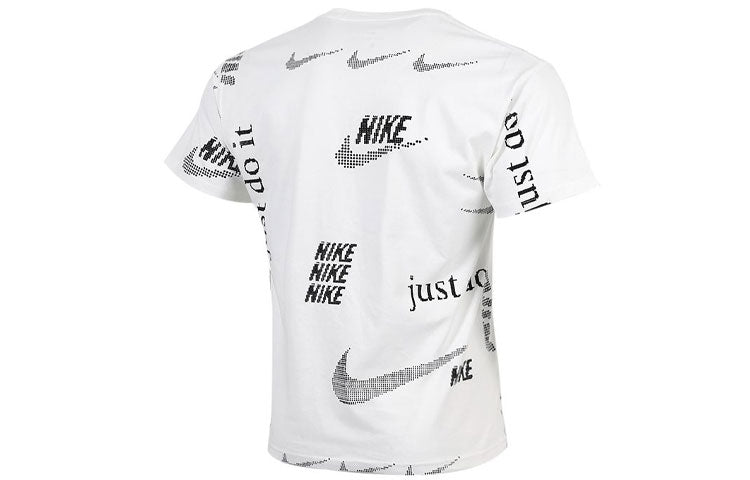 Nike Sportswear Pattern Short Sleeve 'Just Do It White' CW0378-100