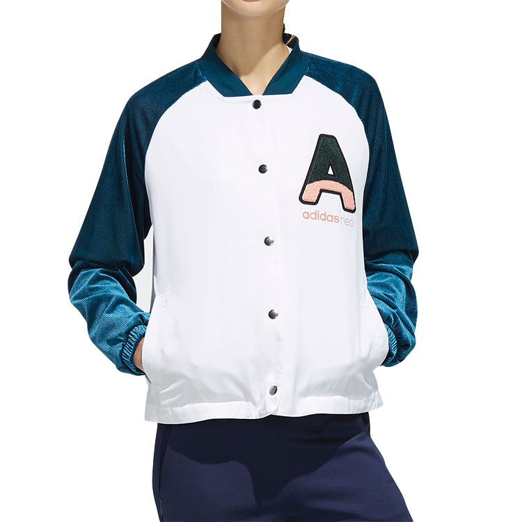 (WMNS) adidas neo Letter Printing Jacket White FK6921