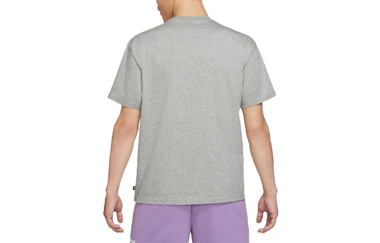 Men's Nike Casual Sports Printing Skateboard Short Sleeve Gray T-Shirt DJ1221-063