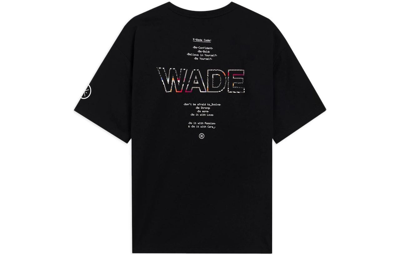 Li-Ning Way Of Wade Code Graphic Loose Fit T-shirt 'Black' AHSS437-1