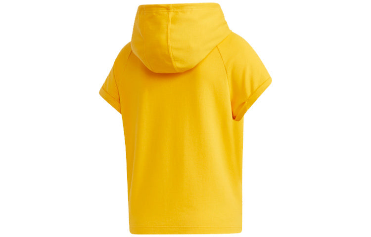 (WMNS) adidas neo GDTM SS HDY Yellow Crossover Sports Hooded Pullover Short Sleeve Yellow T-Shirt GL7234