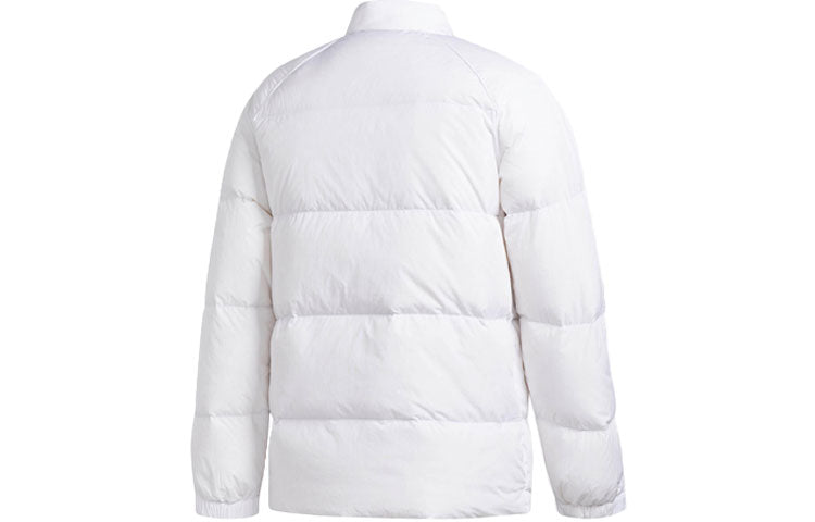 adidas originals Baseball Collar Casual Sports Stay Warm Down Jacket White BR4799