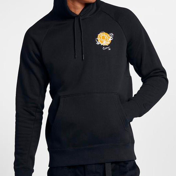 Nike Flowers Printing Fleece Pullover Black 937836-010