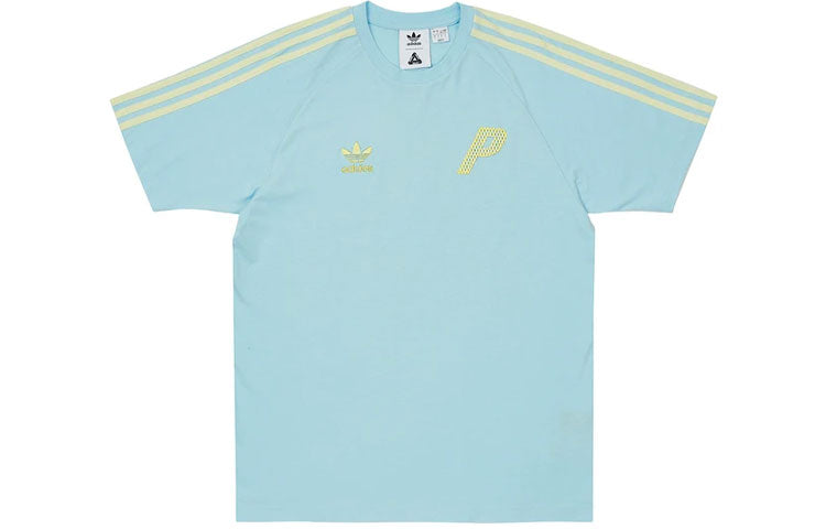 adidas x PALACE Crossover Chest Logo Short Sleeve Unisex 'Blue' HE9373