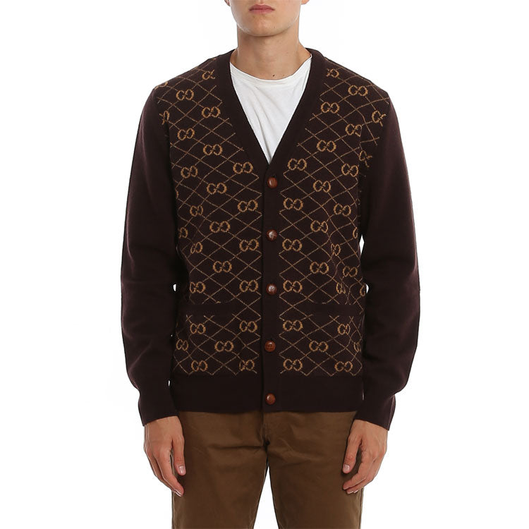 Men's Gucci SS21 GG Jacquard Alphabet Pattern Knitwear Colorblock 630396-XKBFB-2100