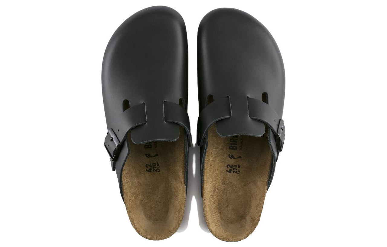 Birkenstock Boston Natural Leather 'Black' 0060191