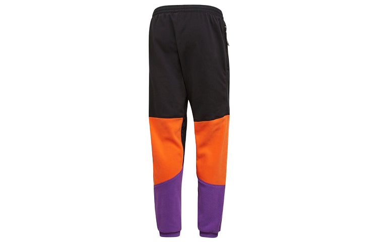 adidas originals Splicing Colorblock Casual Sports Long Pants Black FM3681