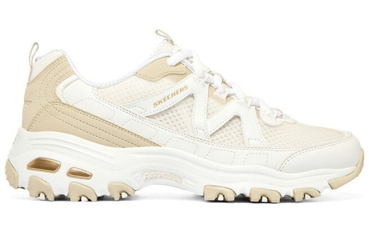 (WMNS) Skechers DLites 'Khaki White' 896079-WNT