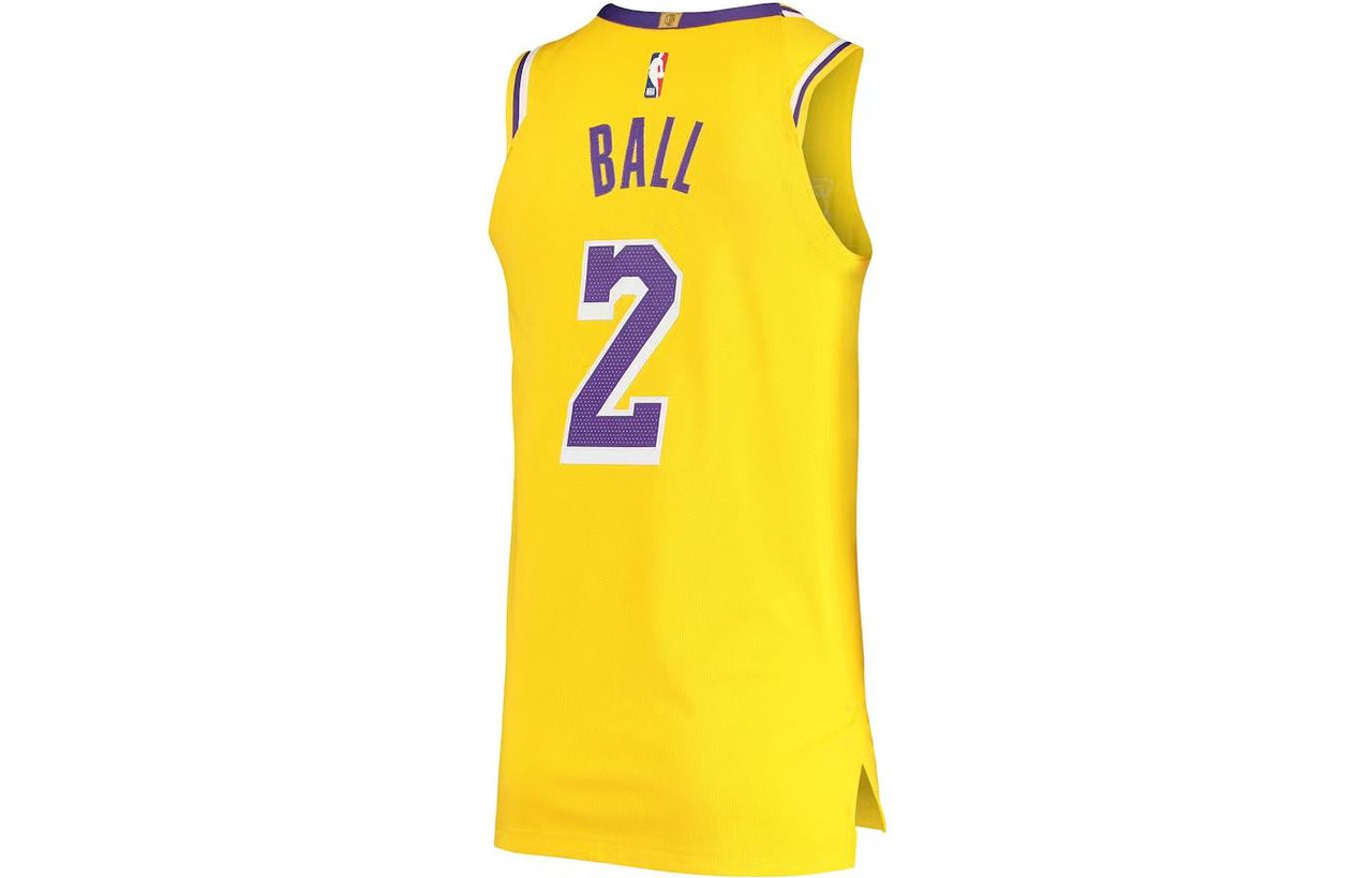 Nike NBA Los Angeles Lakers Lonzo Ball Engineered VK Jersey 'Gold' AA7265-728
