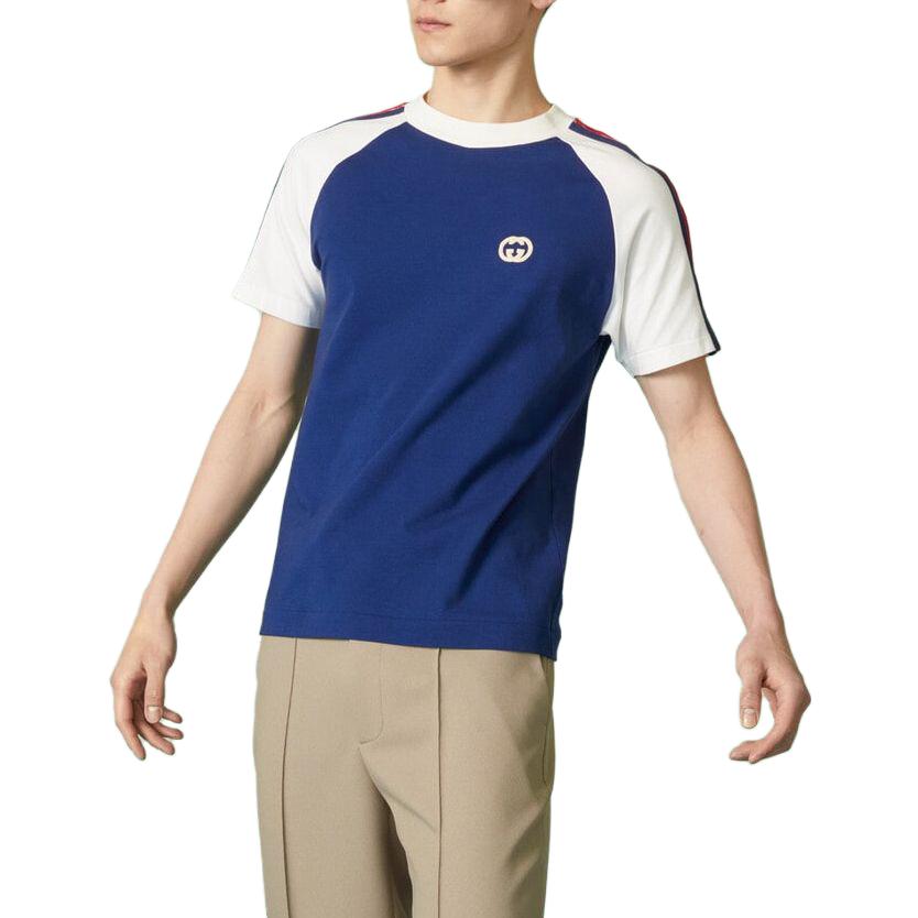 Gucci Cotton Jersey T-Shirt With Patch 'Blue White' 752191-XJFR5-4912
