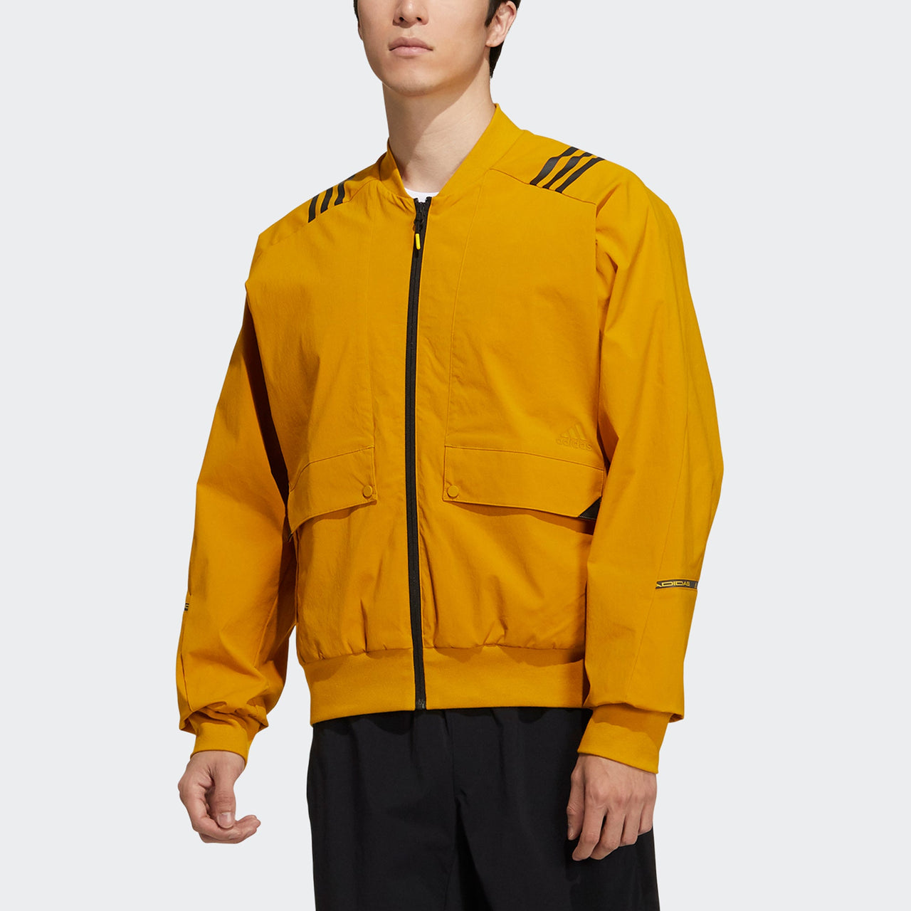 adidas Th Wv Bomb Jkt Stripe Printing Sports Jacket Gold Color H40234