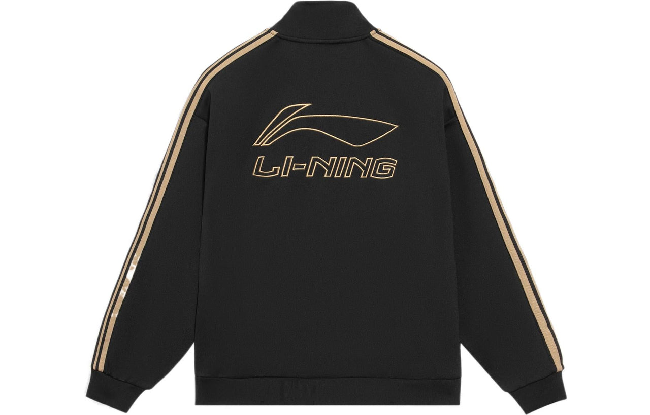 Li-Ning Striped Graphic Jacket 'Black Khaki' AWDS915-1
