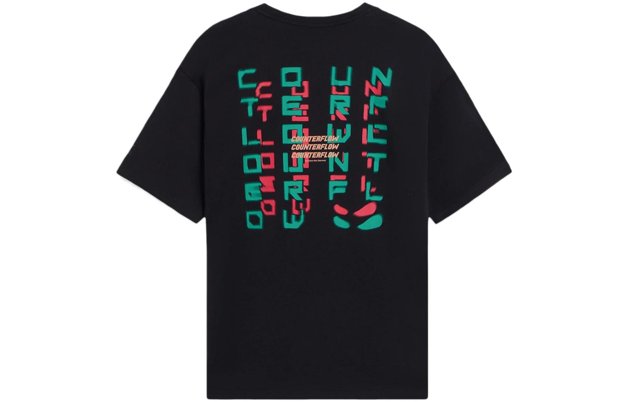 Li-Ning Counterflow Triple Logo T-shirt 'Black' AHSS935-5