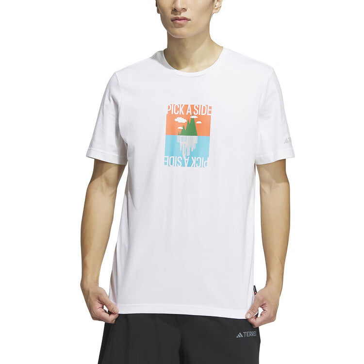 adidas Polygiene Graphic T-shirt Asia Sizing 'White' IS0271
