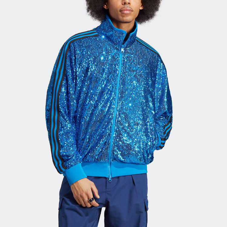 adidas originals Sequin Track Jacket 'Blue' IA2463