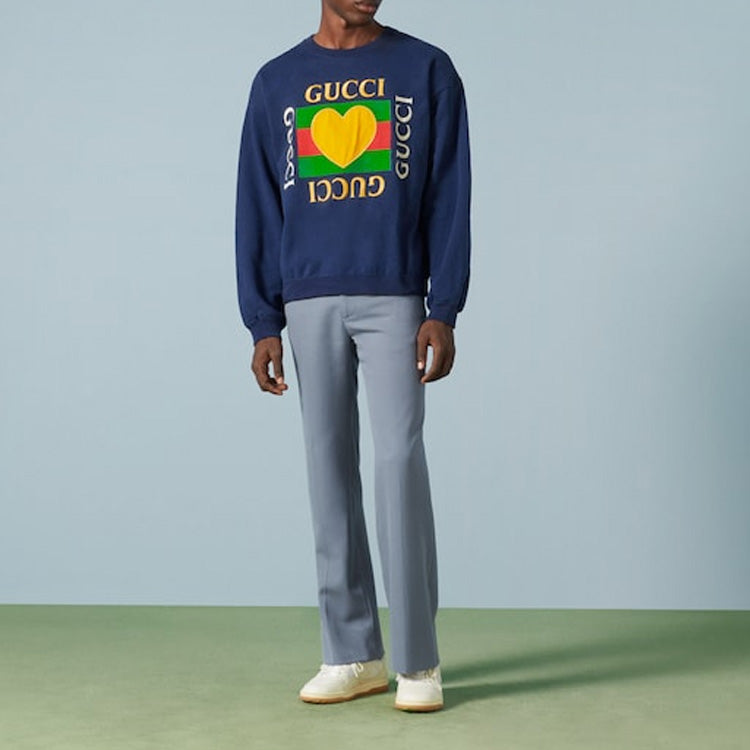 Gucci Cotton Jersey Sweatshirt 'Blue' 715919-XJFRY-4030
