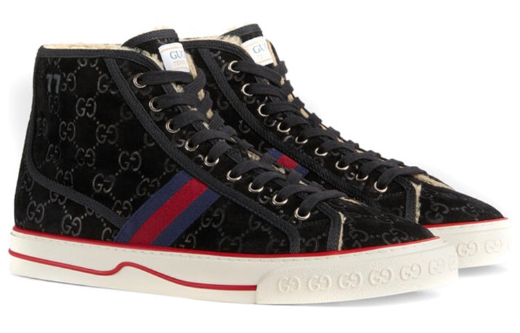 (WMNS) Gucci Tennis 1977 'Black Suede' 649327-UJ510-1076