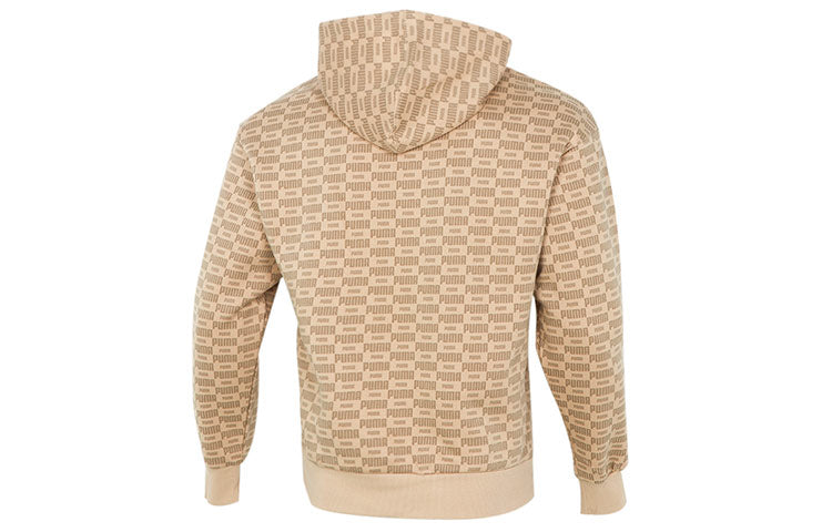 PUMA Luxe Aop Full Print Logo Knit Khaki 534409-20