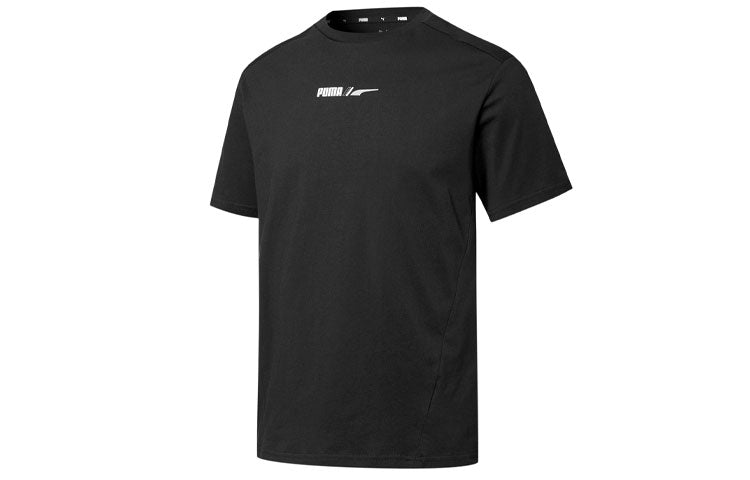 PUMA Advanced Printing Round Neck Sports Short Sleeve Black 846577-01