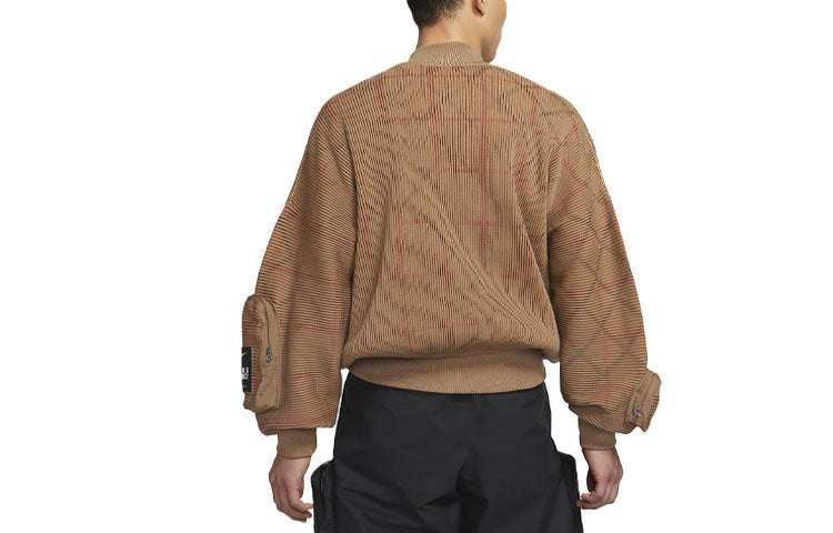 Men's Nike x Crossover MA-1 Knit Jacket Brown CZ4705-382