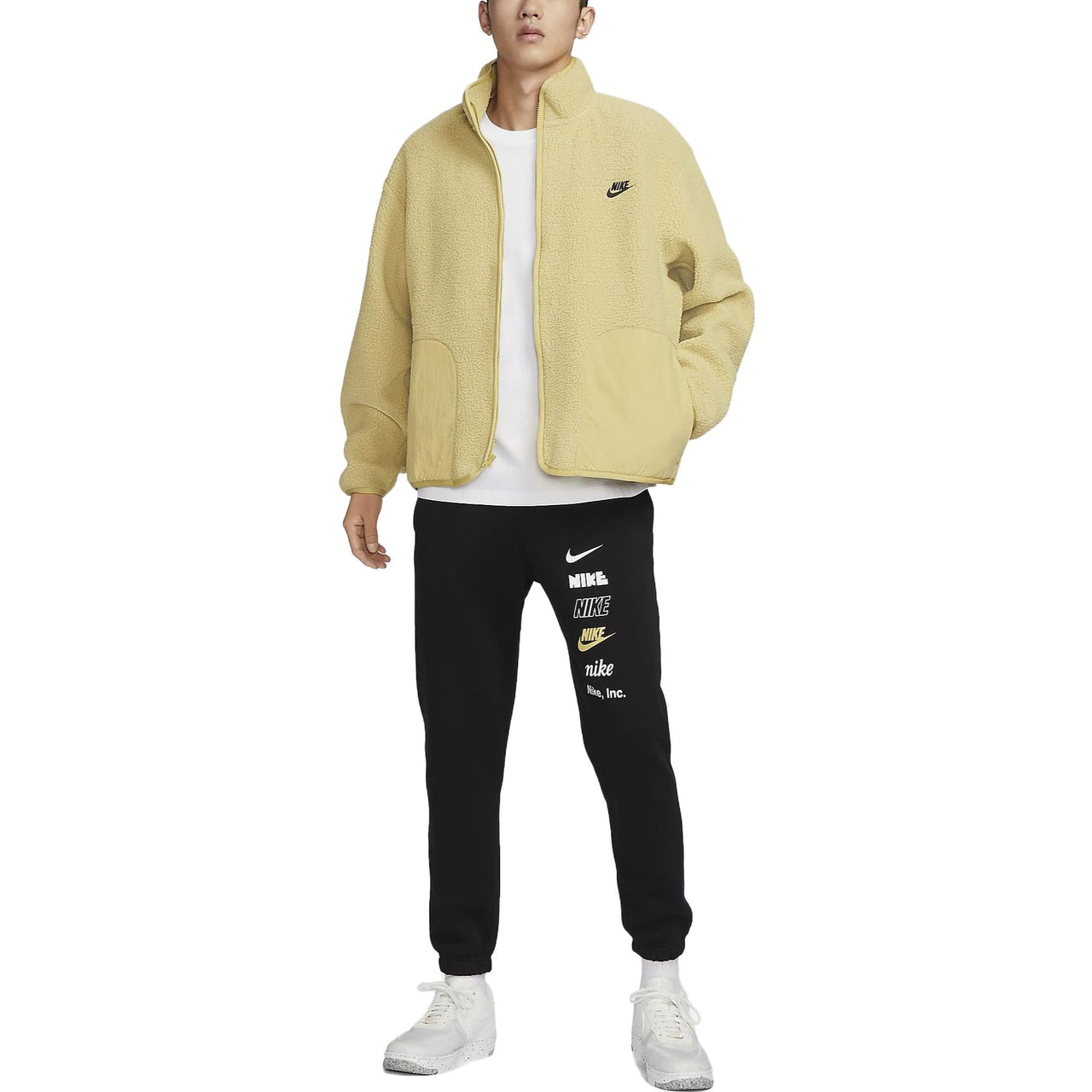 Nike Club Fleece+ Sherpa Winterized Jacket 'Buff Gold Black' FB8387-720