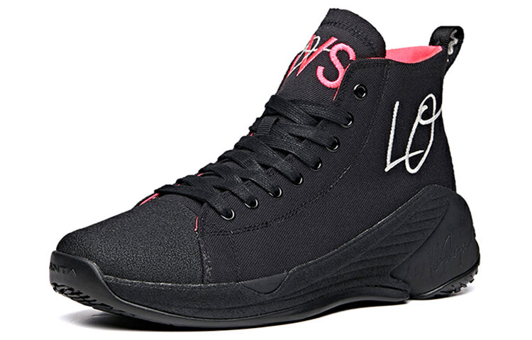 (WMNS) ANTA Basketball Series Sneakers Canvas 'Black Pink' 122021804S-1