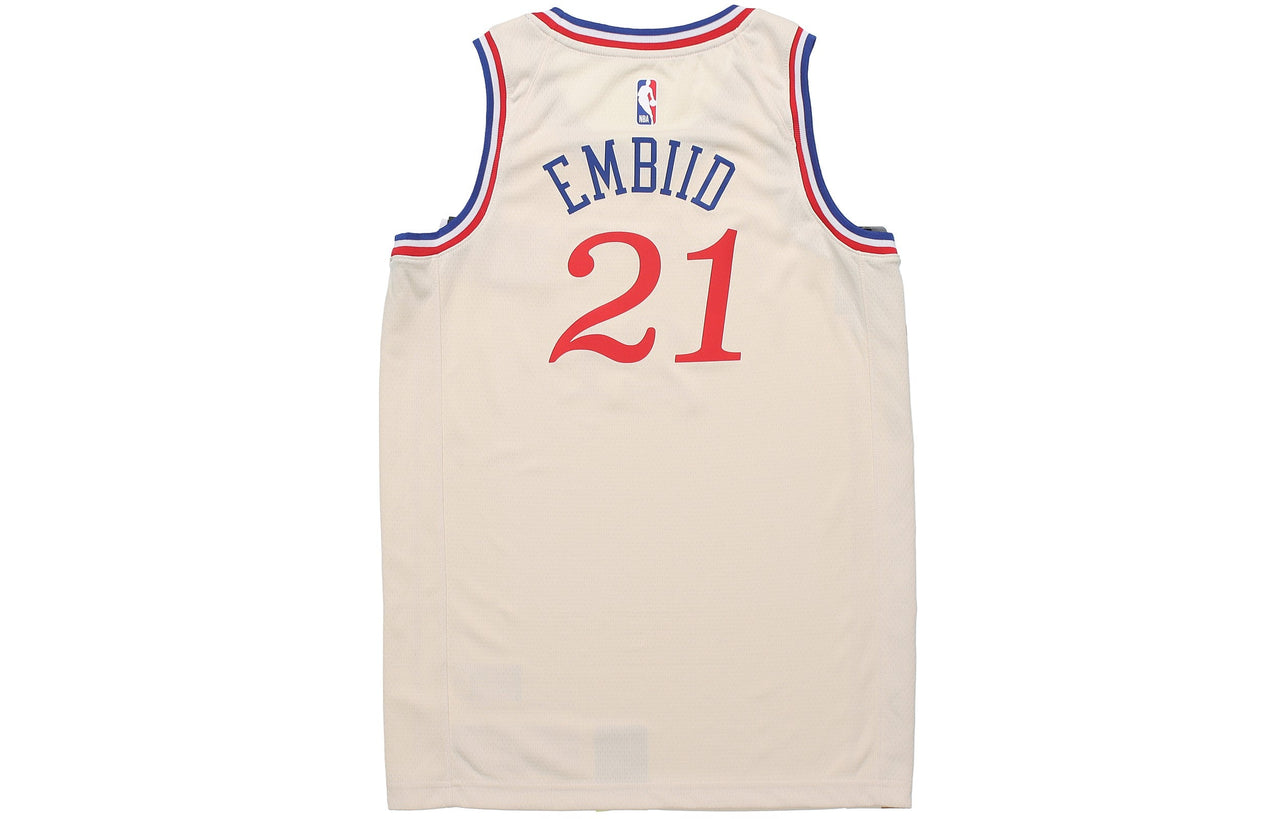 Nike NBA City limited SW Fan Edition 19-20 Season Philadelphia 76ers 21 Basketball Jersey/Vest Beige Creamy AV4664-280