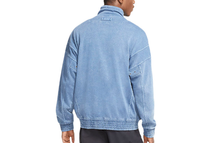 Men's Nike Sportswear Knit Washed Blue Jacket CV4354-442